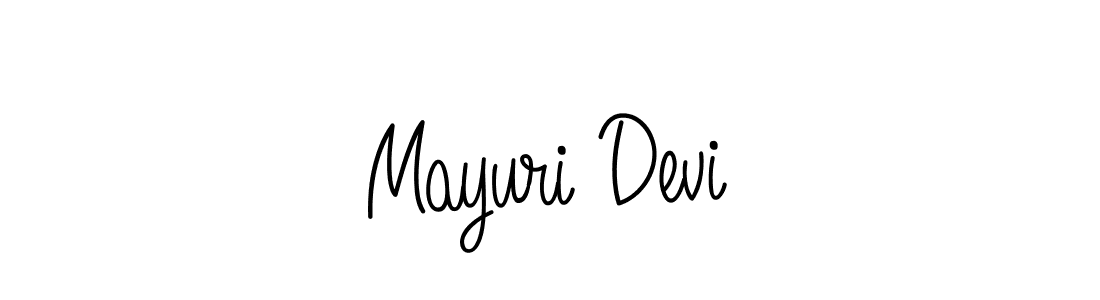 Create a beautiful signature design for name Mayuri Devi. With this signature (Angelique-Rose-font-FFP) fonts, you can make a handwritten signature for free. Mayuri Devi signature style 5 images and pictures png