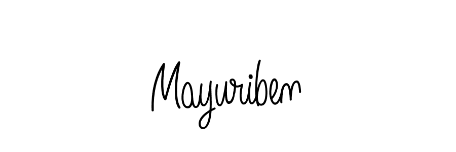 Mayuriben stylish signature style. Best Handwritten Sign (Angelique-Rose-font-FFP) for my name. Handwritten Signature Collection Ideas for my name Mayuriben. Mayuriben signature style 5 images and pictures png