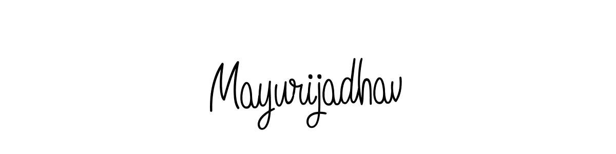 if you are searching for the best signature style for your name Mayurijadhav. so please give up your signature search. here we have designed multiple signature styles  using Angelique-Rose-font-FFP. Mayurijadhav signature style 5 images and pictures png