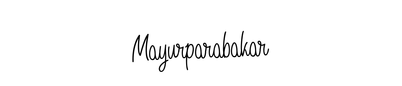 Mayurparabakar stylish signature style. Best Handwritten Sign (Angelique-Rose-font-FFP) for my name. Handwritten Signature Collection Ideas for my name Mayurparabakar. Mayurparabakar signature style 5 images and pictures png