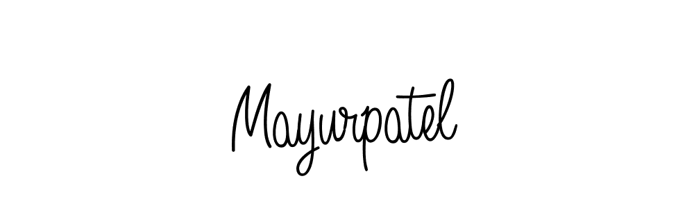 Use a signature maker to create a handwritten signature online. With this signature software, you can design (Angelique-Rose-font-FFP) your own signature for name Mayurpatel. Mayurpatel signature style 5 images and pictures png