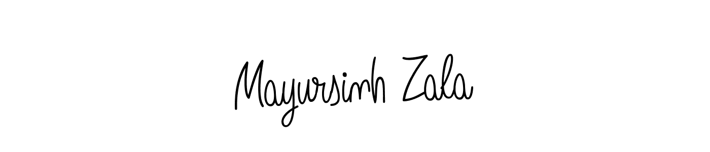 Make a beautiful signature design for name Mayursinh Zala. With this signature (Angelique-Rose-font-FFP) style, you can create a handwritten signature for free. Mayursinh Zala signature style 5 images and pictures png
