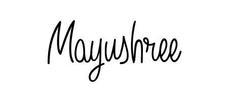 Design your own signature with our free online signature maker. With this signature software, you can create a handwritten (Angelique-Rose-font-FFP) signature for name Mayushree. Mayushree signature style 5 images and pictures png