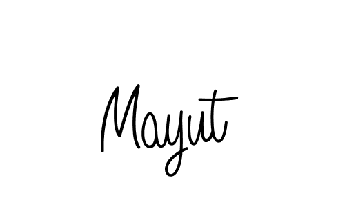 Create a beautiful signature design for name Mayut. With this signature (Angelique-Rose-font-FFP) fonts, you can make a handwritten signature for free. Mayut signature style 5 images and pictures png