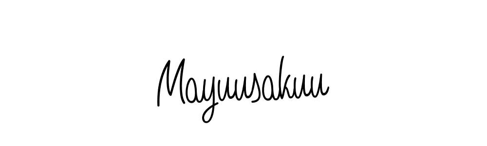 Design your own signature with our free online signature maker. With this signature software, you can create a handwritten (Angelique-Rose-font-FFP) signature for name Mayuusakuu. Mayuusakuu signature style 5 images and pictures png