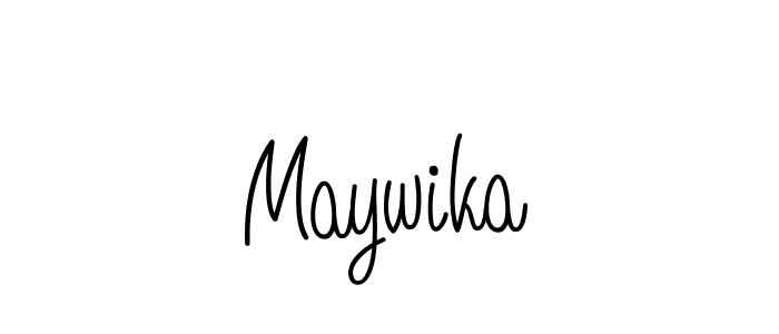 How to make Maywika signature? Angelique-Rose-font-FFP is a professional autograph style. Create handwritten signature for Maywika name. Maywika signature style 5 images and pictures png