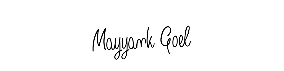 Make a beautiful signature design for name Mayyank Goel. With this signature (Angelique-Rose-font-FFP) style, you can create a handwritten signature for free. Mayyank Goel signature style 5 images and pictures png