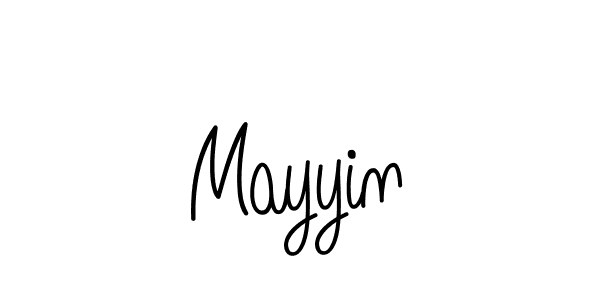 You should practise on your own different ways (Angelique-Rose-font-FFP) to write your name (Mayyin) in signature. don't let someone else do it for you. Mayyin signature style 5 images and pictures png