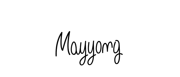 Use a signature maker to create a handwritten signature online. With this signature software, you can design (Angelique-Rose-font-FFP) your own signature for name Mayyong. Mayyong signature style 5 images and pictures png