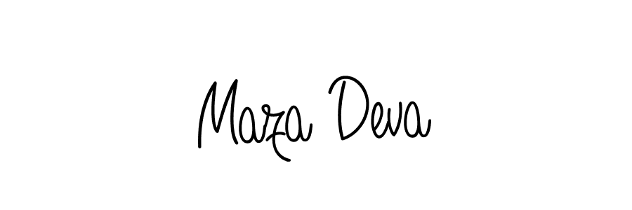 Design your own signature with our free online signature maker. With this signature software, you can create a handwritten (Angelique-Rose-font-FFP) signature for name Maza Deva. Maza Deva signature style 5 images and pictures png