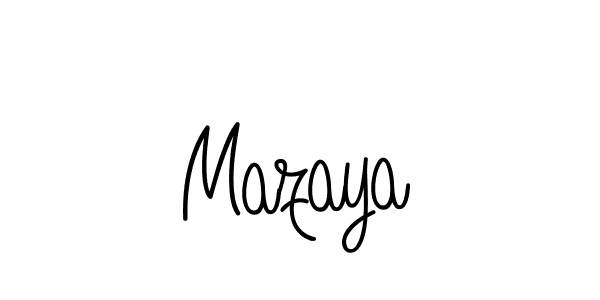 The best way (Angelique-Rose-font-FFP) to make a short signature is to pick only two or three words in your name. The name Mazaya include a total of six letters. For converting this name. Mazaya signature style 5 images and pictures png
