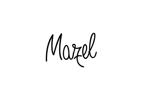 Make a beautiful signature design for name Mazel. With this signature (Angelique-Rose-font-FFP) style, you can create a handwritten signature for free. Mazel signature style 5 images and pictures png