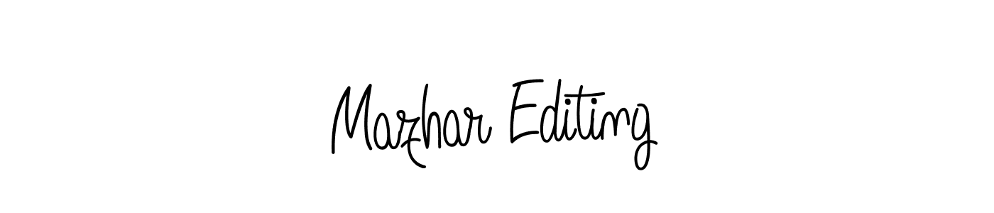 Also we have Mazhar Editing name is the best signature style. Create professional handwritten signature collection using Angelique-Rose-font-FFP autograph style. Mazhar Editing signature style 5 images and pictures png