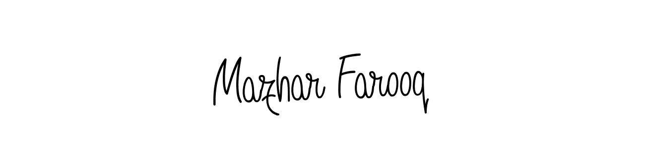Also we have Mazhar Farooq name is the best signature style. Create professional handwritten signature collection using Angelique-Rose-font-FFP autograph style. Mazhar Farooq signature style 5 images and pictures png