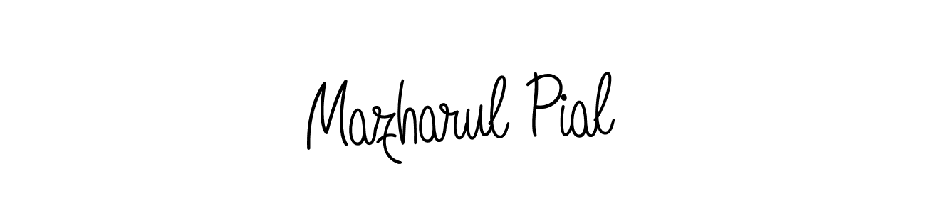 Use a signature maker to create a handwritten signature online. With this signature software, you can design (Angelique-Rose-font-FFP) your own signature for name Mazharul Pial. Mazharul Pial signature style 5 images and pictures png