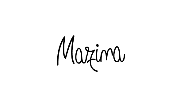 How to make Mazina name signature. Use Angelique-Rose-font-FFP style for creating short signs online. This is the latest handwritten sign. Mazina signature style 5 images and pictures png