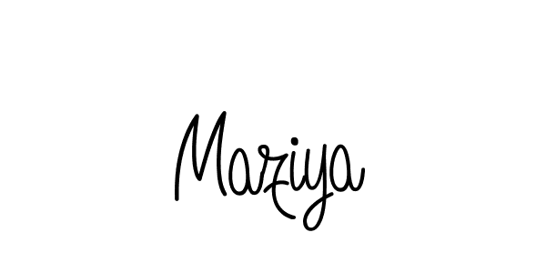 Maziya stylish signature style. Best Handwritten Sign (Angelique-Rose-font-FFP) for my name. Handwritten Signature Collection Ideas for my name Maziya. Maziya signature style 5 images and pictures png