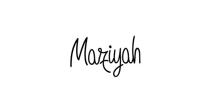 The best way (Angelique-Rose-font-FFP) to make a short signature is to pick only two or three words in your name. The name Maziyah include a total of six letters. For converting this name. Maziyah signature style 5 images and pictures png