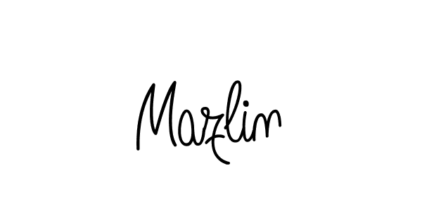 Make a beautiful signature design for name Mazlin. With this signature (Angelique-Rose-font-FFP) style, you can create a handwritten signature for free. Mazlin signature style 5 images and pictures png