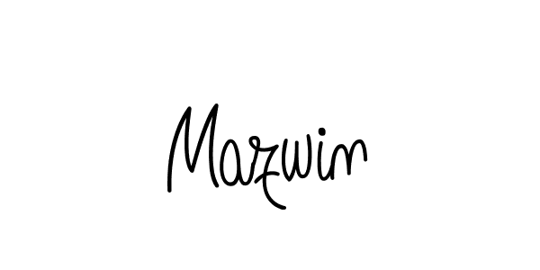 Mazwin stylish signature style. Best Handwritten Sign (Angelique-Rose-font-FFP) for my name. Handwritten Signature Collection Ideas for my name Mazwin. Mazwin signature style 5 images and pictures png