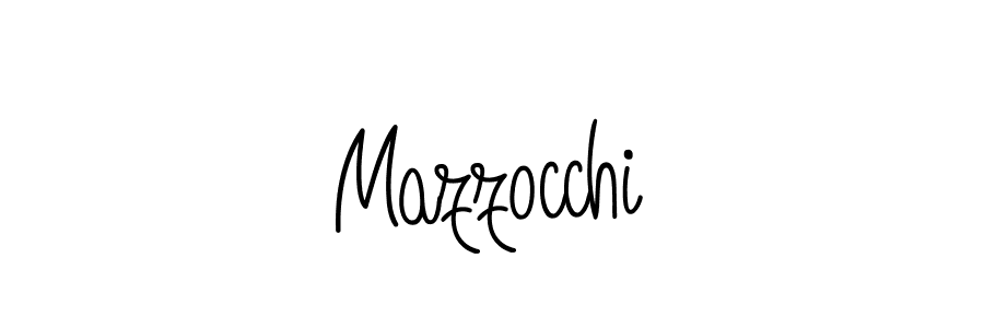 Make a beautiful signature design for name Mazzocchi. With this signature (Angelique-Rose-font-FFP) style, you can create a handwritten signature for free. Mazzocchi signature style 5 images and pictures png