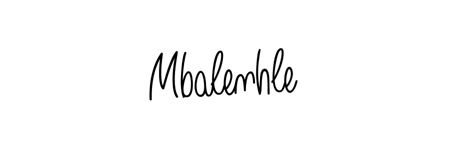 Use a signature maker to create a handwritten signature online. With this signature software, you can design (Angelique-Rose-font-FFP) your own signature for name Mbalenhle. Mbalenhle signature style 5 images and pictures png