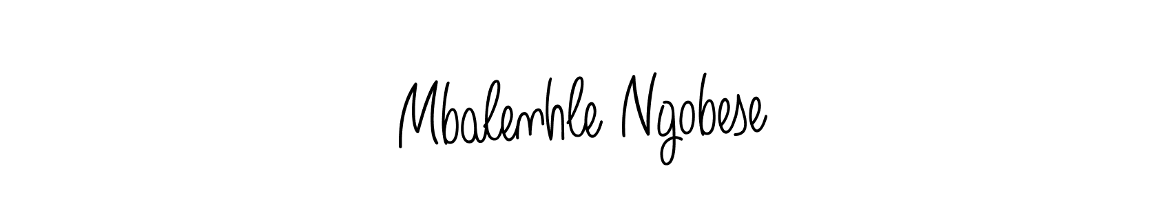 How to make Mbalenhle Ngobese name signature. Use Angelique-Rose-font-FFP style for creating short signs online. This is the latest handwritten sign. Mbalenhle Ngobese signature style 5 images and pictures png