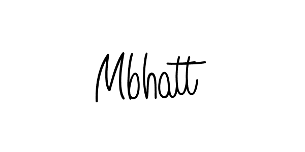 Use a signature maker to create a handwritten signature online. With this signature software, you can design (Angelique-Rose-font-FFP) your own signature for name Mbhatt. Mbhatt signature style 5 images and pictures png