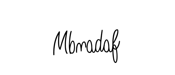 How to make Mbnadaf name signature. Use Angelique-Rose-font-FFP style for creating short signs online. This is the latest handwritten sign. Mbnadaf signature style 5 images and pictures png
