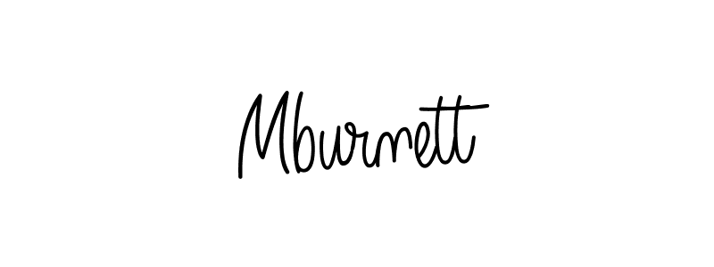 Make a beautiful signature design for name Mburnett. With this signature (Angelique-Rose-font-FFP) style, you can create a handwritten signature for free. Mburnett signature style 5 images and pictures png