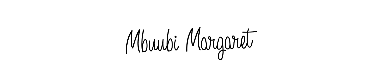 Create a beautiful signature design for name Mbuubi Margaret. With this signature (Angelique-Rose-font-FFP) fonts, you can make a handwritten signature for free. Mbuubi Margaret signature style 5 images and pictures png