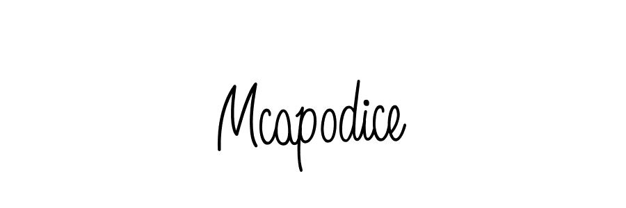 Mcapodice stylish signature style. Best Handwritten Sign (Angelique-Rose-font-FFP) for my name. Handwritten Signature Collection Ideas for my name Mcapodice. Mcapodice signature style 5 images and pictures png