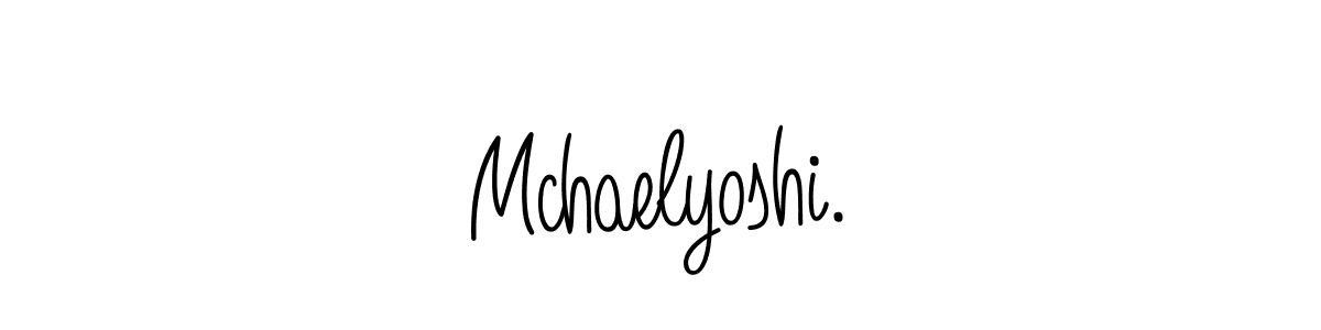 Design your own signature with our free online signature maker. With this signature software, you can create a handwritten (Angelique-Rose-font-FFP) signature for name Mchaelyoshi.. Mchaelyoshi. signature style 5 images and pictures png