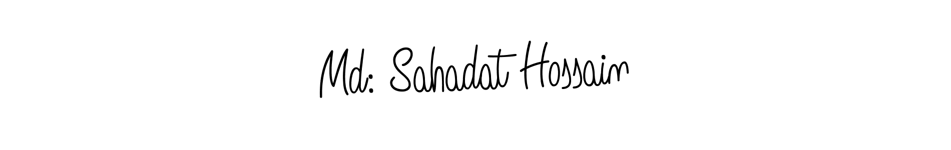Design your own signature with our free online signature maker. With this signature software, you can create a handwritten (Angelique-Rose-font-FFP) signature for name Md: Sahadat Hossain. Md: Sahadat Hossain signature style 5 images and pictures png