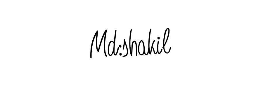 Md:shakil stylish signature style. Best Handwritten Sign (Angelique-Rose-font-FFP) for my name. Handwritten Signature Collection Ideas for my name Md:shakil. Md:shakil signature style 5 images and pictures png