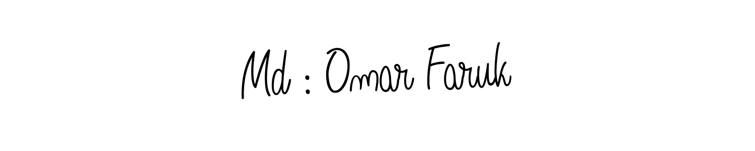 How to make Md : Omar Faruk signature? Angelique-Rose-font-FFP is a professional autograph style. Create handwritten signature for Md : Omar Faruk name. Md : Omar Faruk signature style 5 images and pictures png