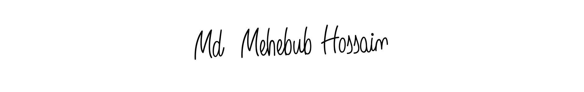 Use a signature maker to create a handwritten signature online. With this signature software, you can design (Angelique-Rose-font-FFP) your own signature for name Md  Mehebub Hossain. Md  Mehebub Hossain signature style 5 images and pictures png