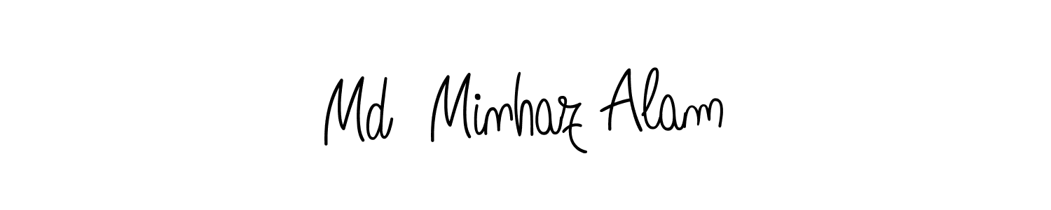 Design your own signature with our free online signature maker. With this signature software, you can create a handwritten (Angelique-Rose-font-FFP) signature for name Md  Minhaz Alam. Md  Minhaz Alam signature style 5 images and pictures png