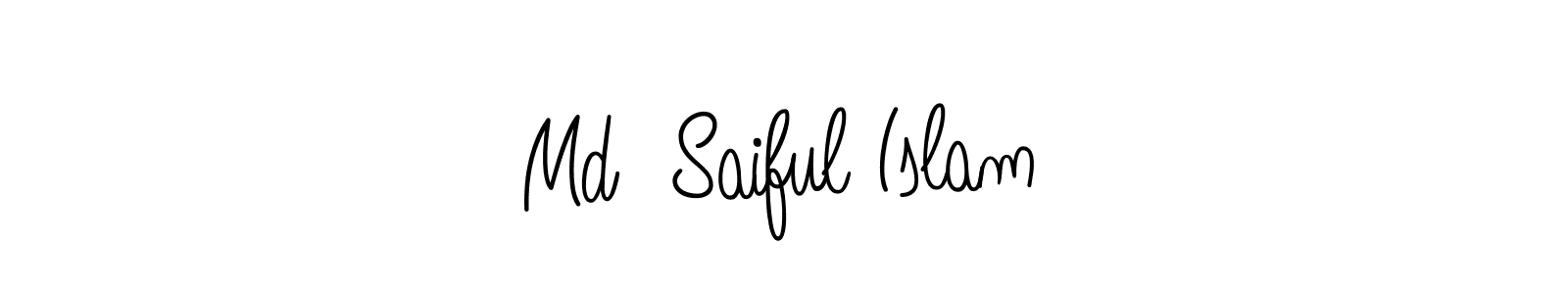 Make a beautiful signature design for name Md  Saiful Islam. With this signature (Angelique-Rose-font-FFP) style, you can create a handwritten signature for free. Md  Saiful Islam signature style 5 images and pictures png