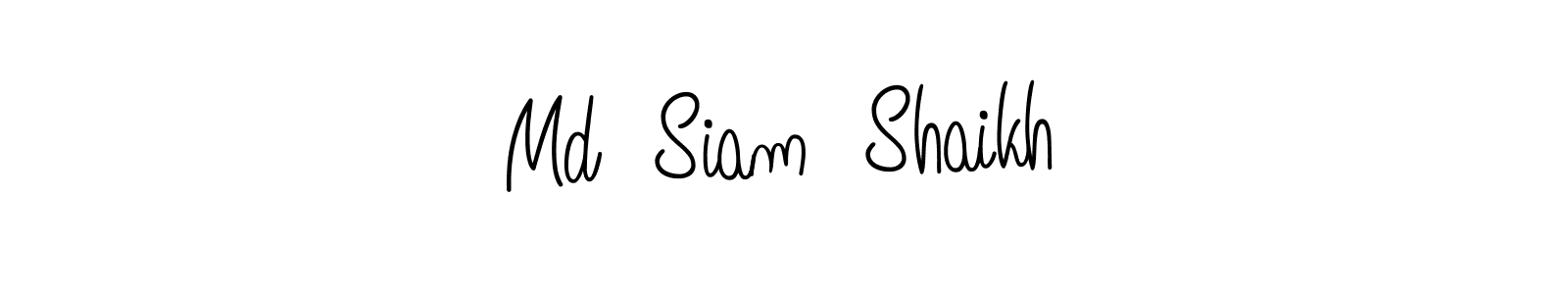 Design your own signature with our free online signature maker. With this signature software, you can create a handwritten (Angelique-Rose-font-FFP) signature for name Md  Siam  Shaikh. Md  Siam  Shaikh signature style 5 images and pictures png