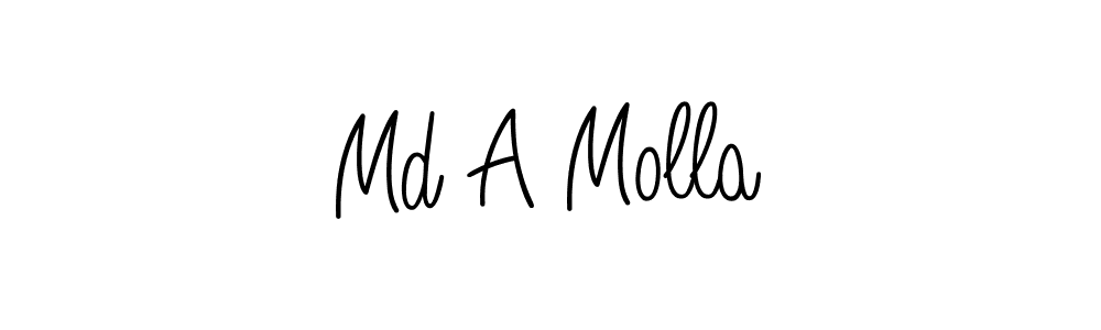 How to make Md A Molla signature? Angelique-Rose-font-FFP is a professional autograph style. Create handwritten signature for Md A Molla name. Md A Molla signature style 5 images and pictures png