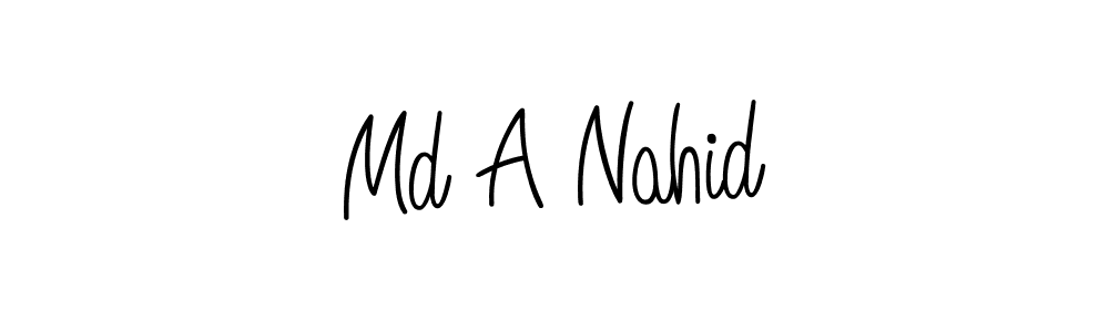 The best way (Angelique-Rose-font-FFP) to make a short signature is to pick only two or three words in your name. The name Md A Nahid include a total of six letters. For converting this name. Md A Nahid signature style 5 images and pictures png