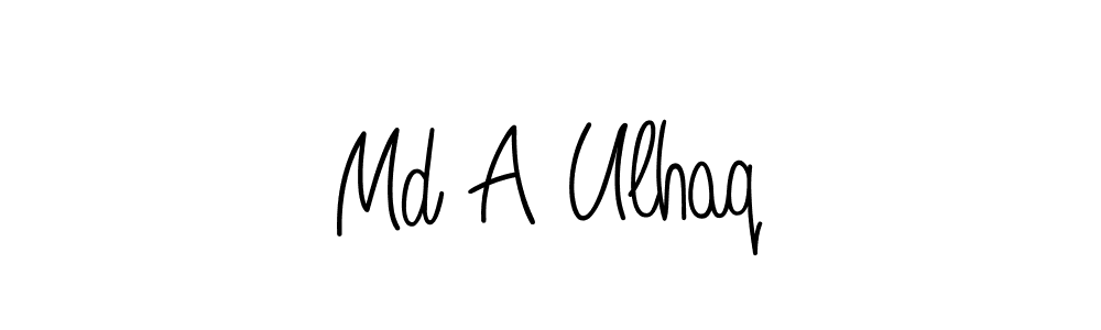 The best way (Angelique-Rose-font-FFP) to make a short signature is to pick only two or three words in your name. The name Md A Ulhaq include a total of six letters. For converting this name. Md A Ulhaq signature style 5 images and pictures png