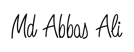 Create your official email sign-off with Md Abbas Ali name in Angelique-Rose-font-FFP style. Crisp, clean, and perfectly legible across all screens. Md Abbas Ali signature style 5 images and pictures png