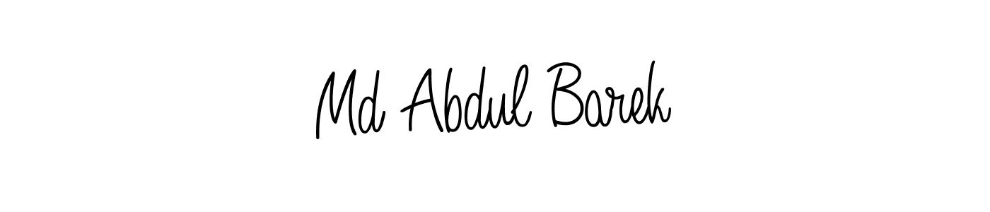 How to make Md Abdul Barek name signature. Use Angelique-Rose-font-FFP style for creating short signs online. This is the latest handwritten sign. Md Abdul Barek signature style 5 images and pictures png