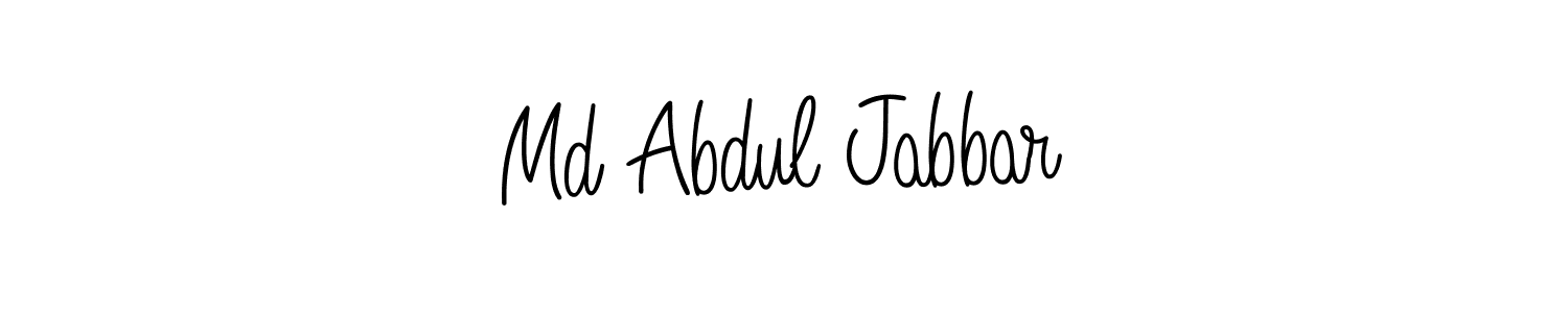 How to make Md Abdul Jabbar name signature. Use Angelique-Rose-font-FFP style for creating short signs online. This is the latest handwritten sign. Md Abdul Jabbar signature style 5 images and pictures png