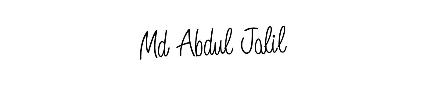 Make a beautiful signature design for name Md Abdul Jalil. With this signature (Angelique-Rose-font-FFP) style, you can create a handwritten signature for free. Md Abdul Jalil signature style 5 images and pictures png