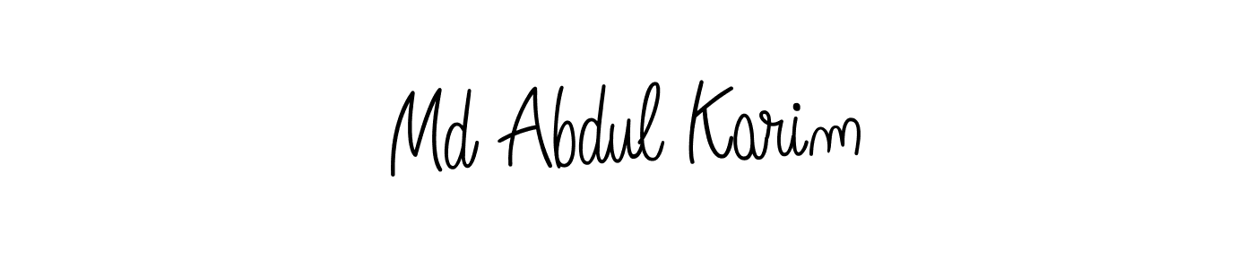 Design your own signature with our free online signature maker. With this signature software, you can create a handwritten (Angelique-Rose-font-FFP) signature for name Md Abdul Karim. Md Abdul Karim signature style 5 images and pictures png