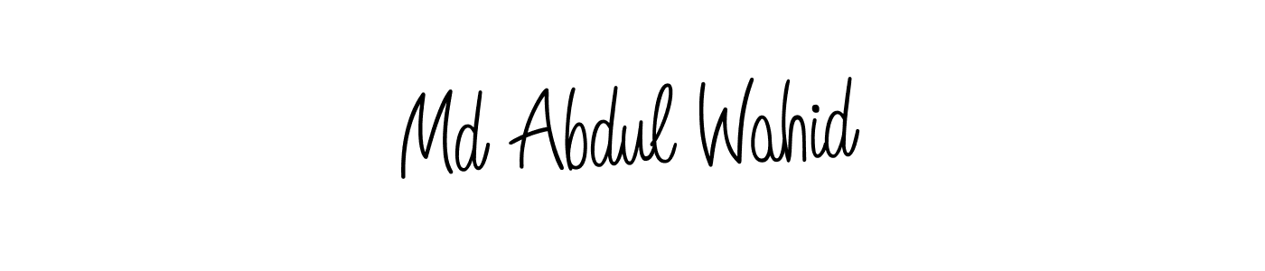 Md Abdul Wahid stylish signature style. Best Handwritten Sign (Angelique-Rose-font-FFP) for my name. Handwritten Signature Collection Ideas for my name Md Abdul Wahid. Md Abdul Wahid signature style 5 images and pictures png