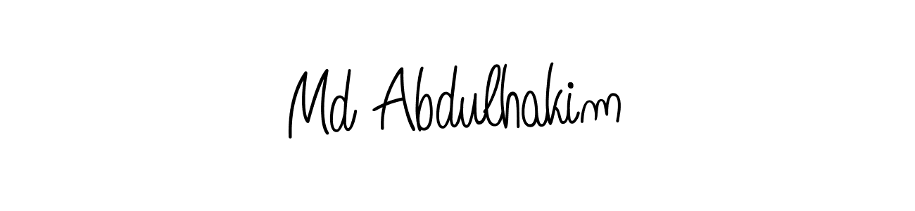 Use a signature maker to create a handwritten signature online. With this signature software, you can design (Angelique-Rose-font-FFP) your own signature for name Md Abdulhakim. Md Abdulhakim signature style 5 images and pictures png